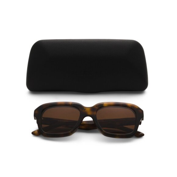 BALENCIAGA Havana Brown 53mm Square Sunglasses - Picture 1 of 2
